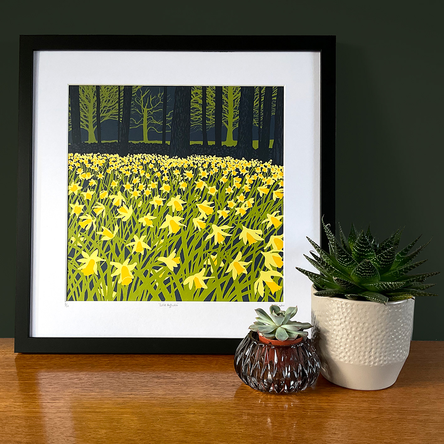 Wild Daffodils, 5 layers, 30x30cm, limited edition of 32