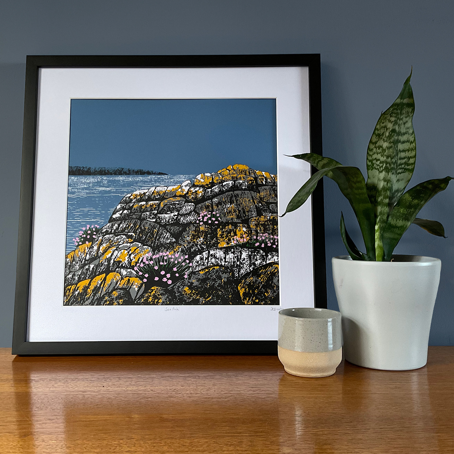 'Sea Pink' original screen print, 30x30cm, limited edition of 32