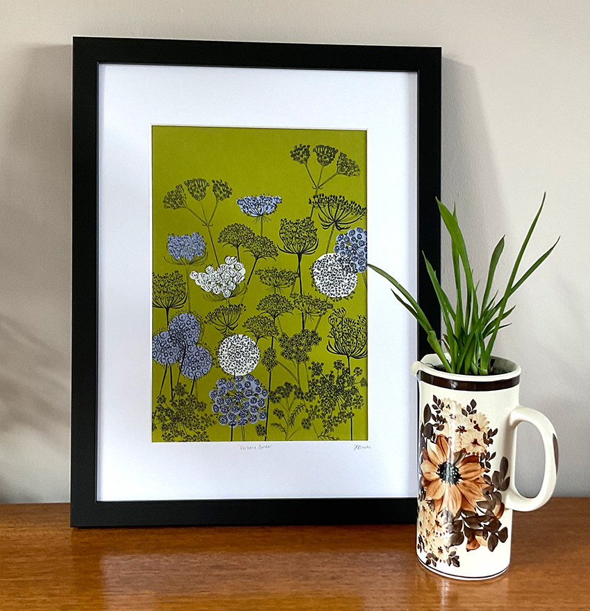 Verbena Border, 4 layers, 20x29cm, open edition