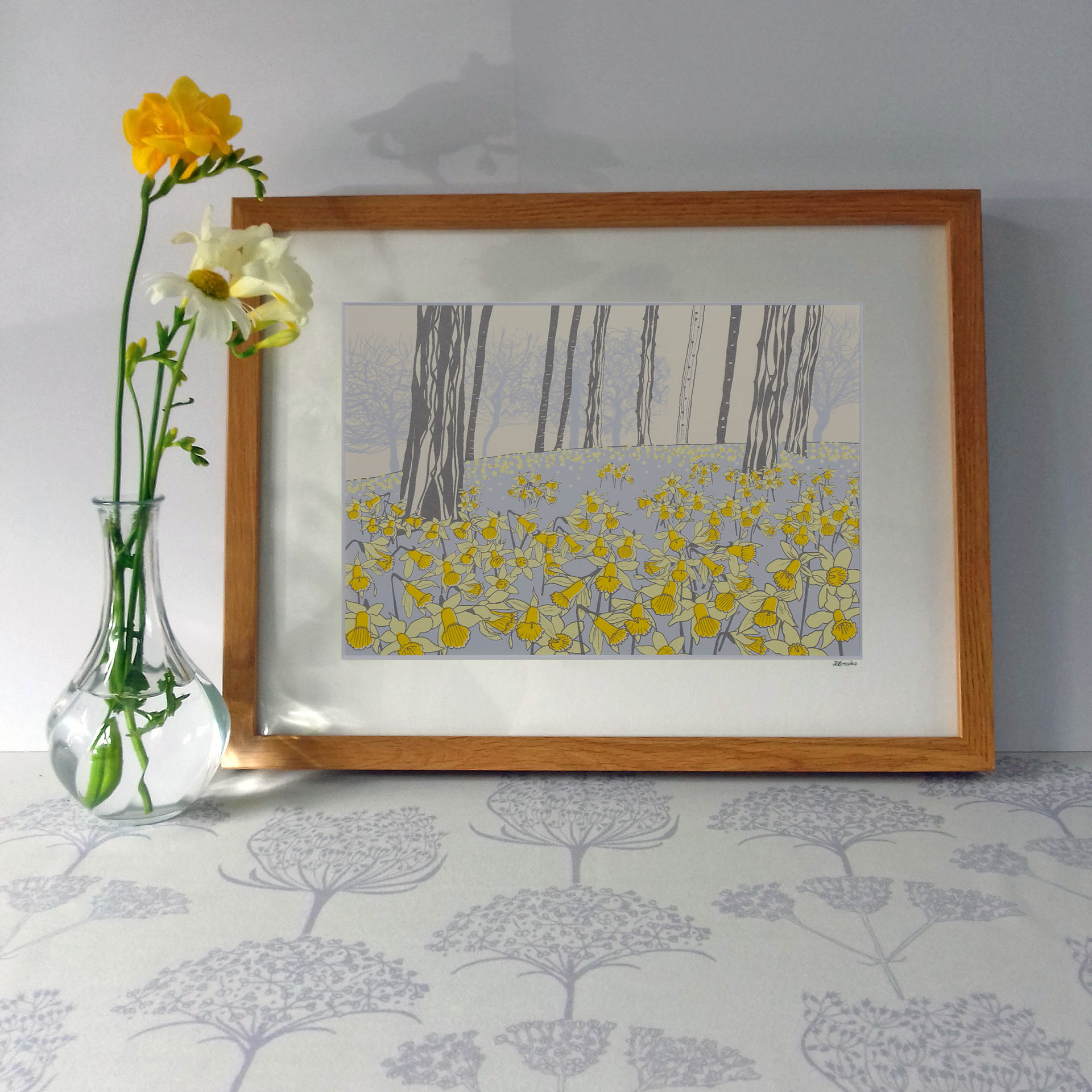 Wild Daffodils, 4 layers, 20x29cm, limited edition of 50