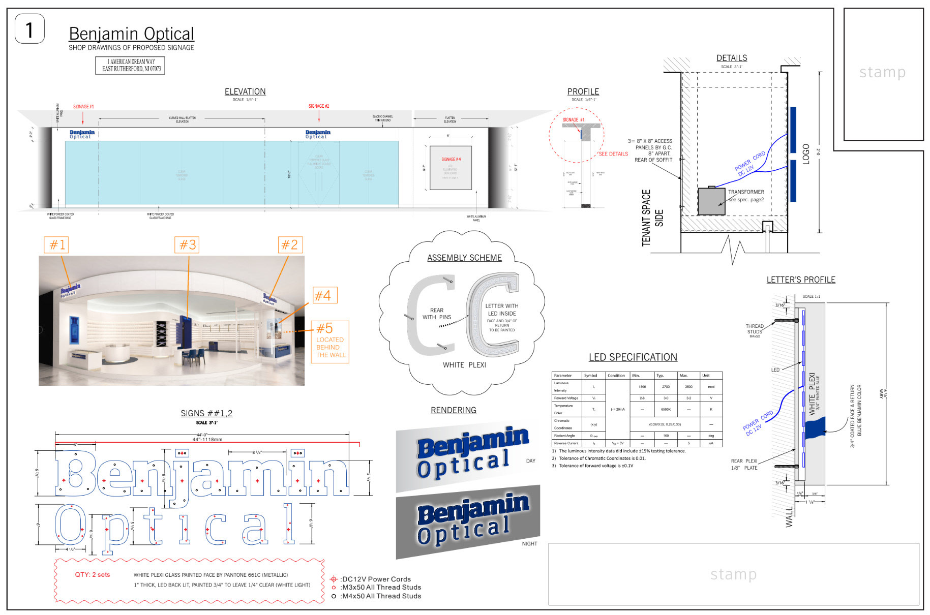 Part of multi-page project of interior signage (stamps removed). 2020