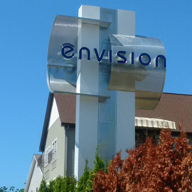 Actual photo of designed pylon sign. 2015