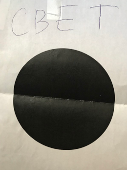 Design of a circle. The composition representing a "Light." That artwork is from my moodboard.