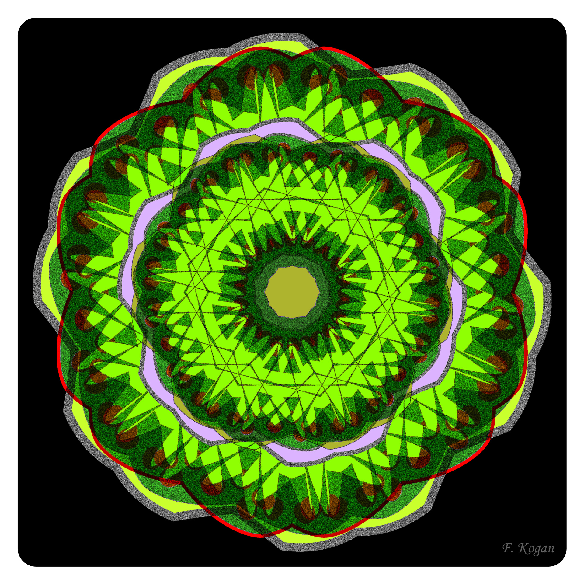 Decorative plate. Drawing