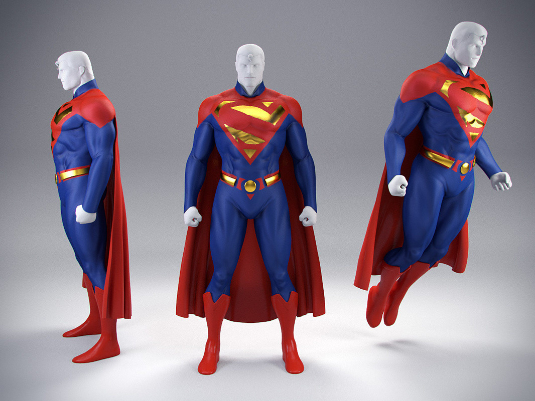 Superman concept costume design 3DS Max (Corona, Zbrush)