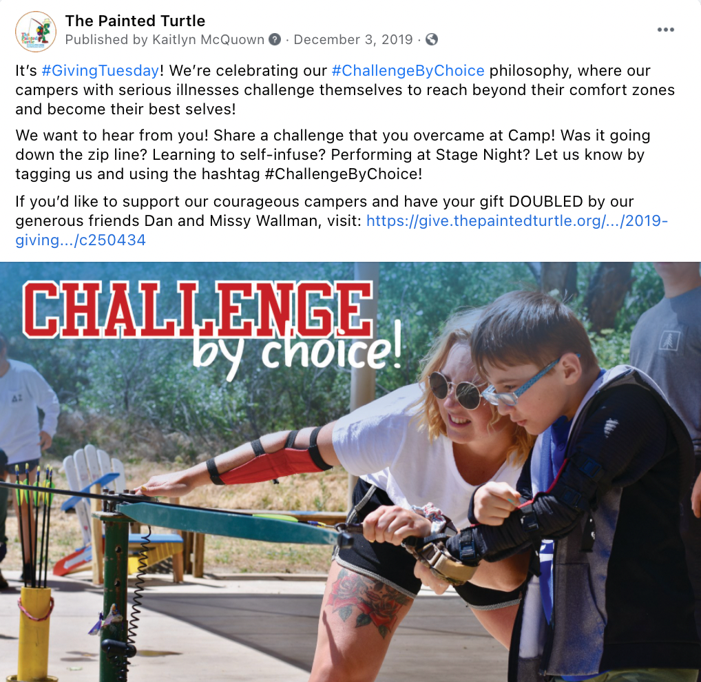 One of several social media posts and graphic