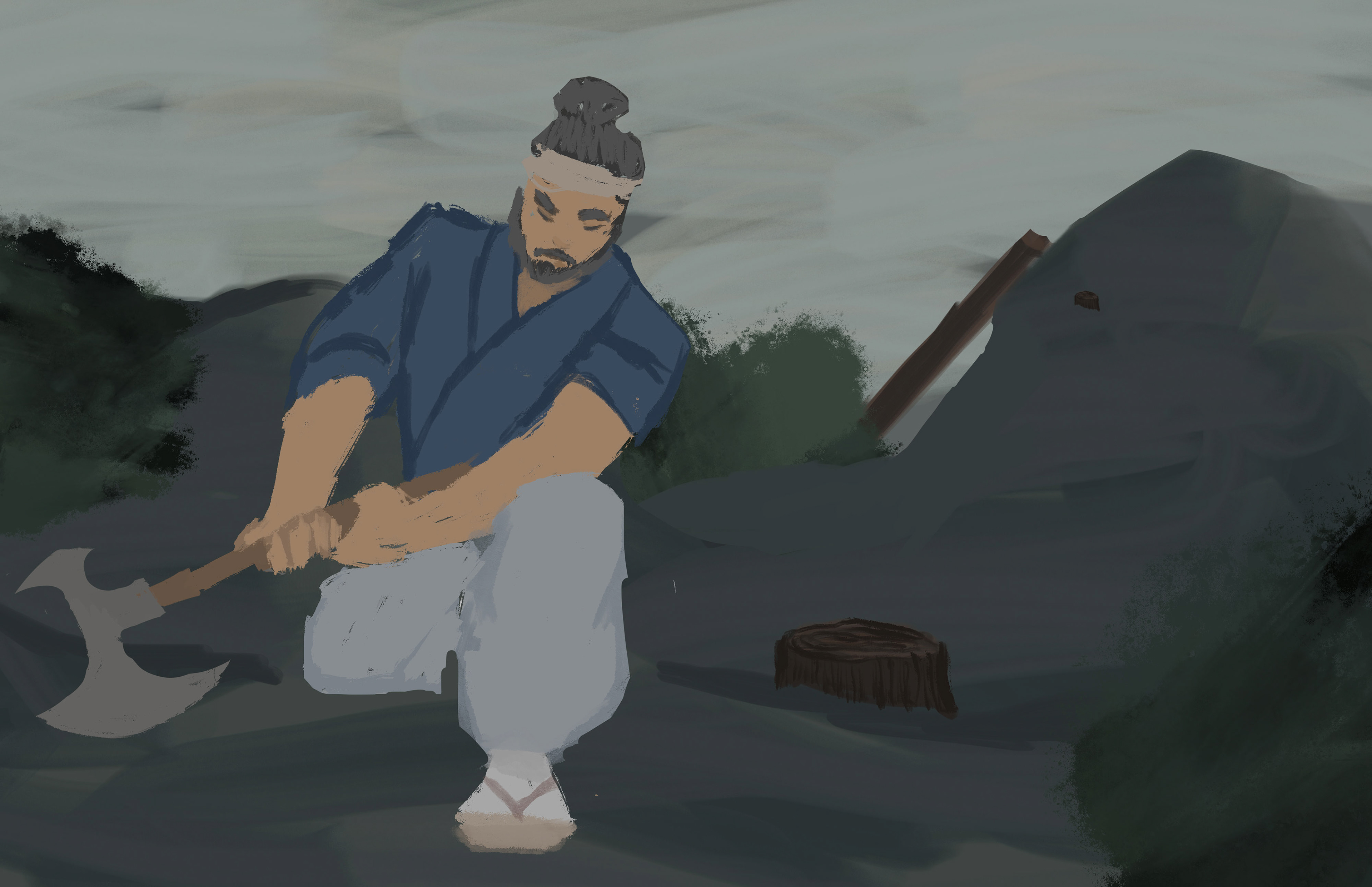 It took him more than twenty years to fell every last tree.