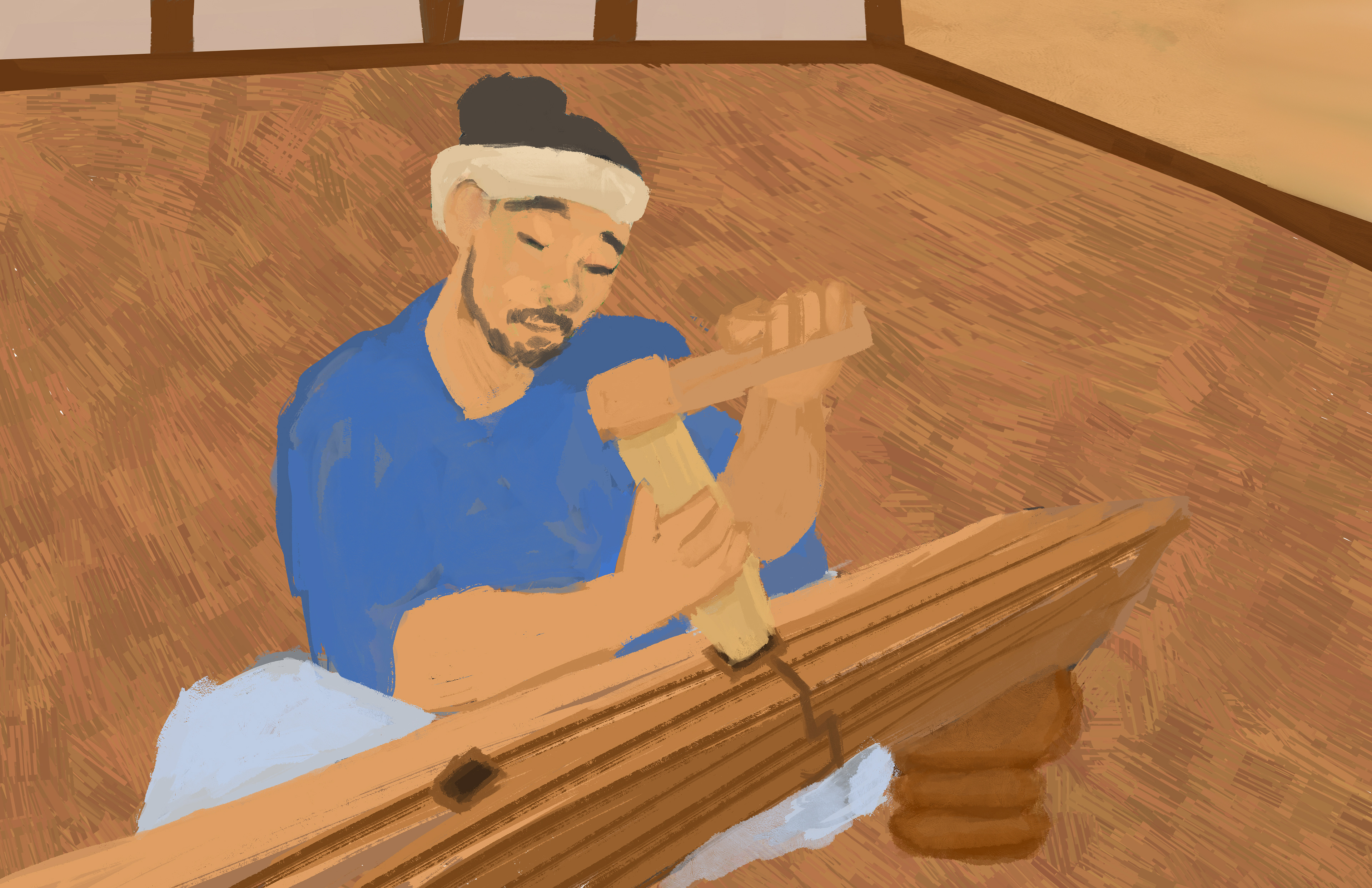 He returned to his carpentry, continuing his work to provide for his daughter.