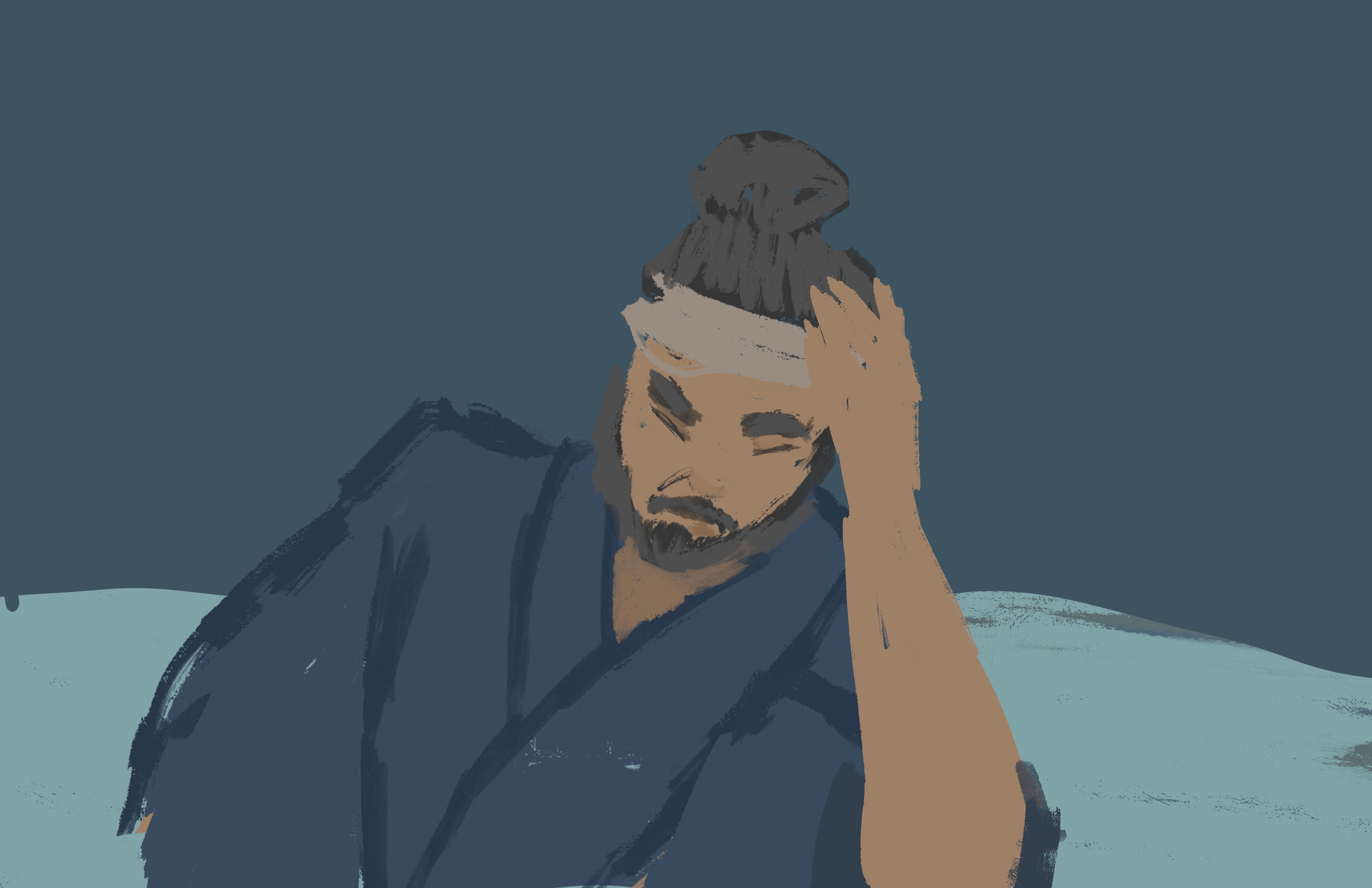 Much later, the carpenter stirred and slowly rose to his feet, calling out for his daughter. 