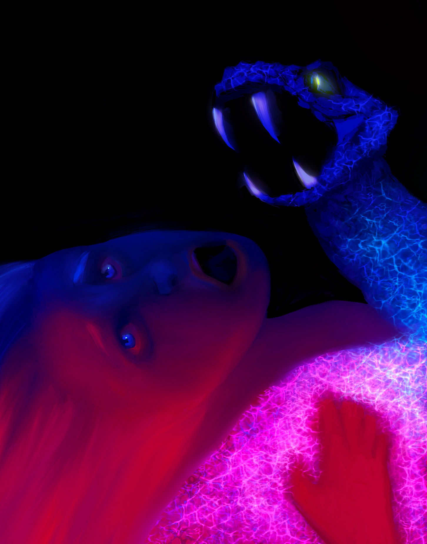 Ophidiophobia - digital illustration