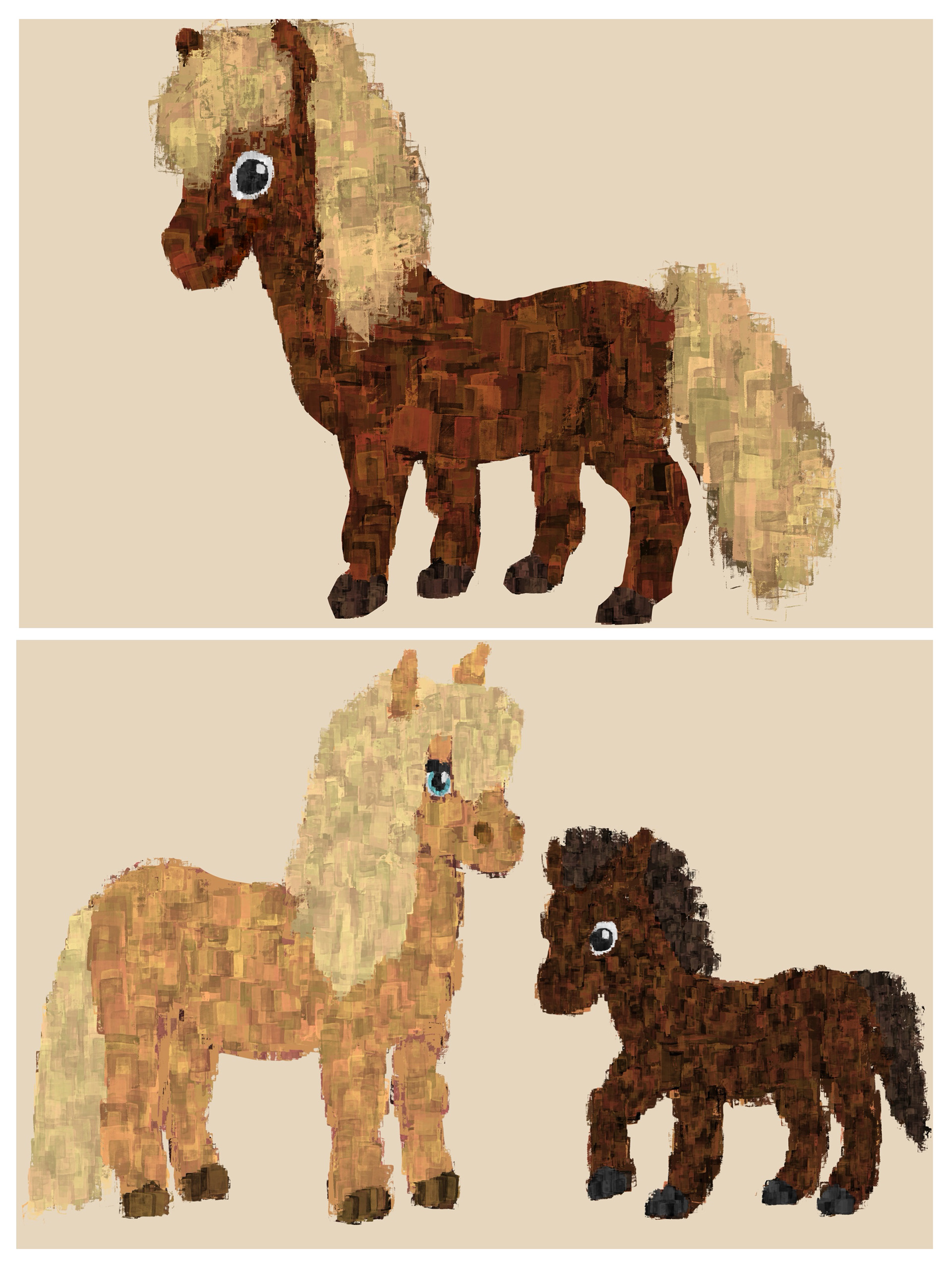 Children’s book horse character design - digital illustration