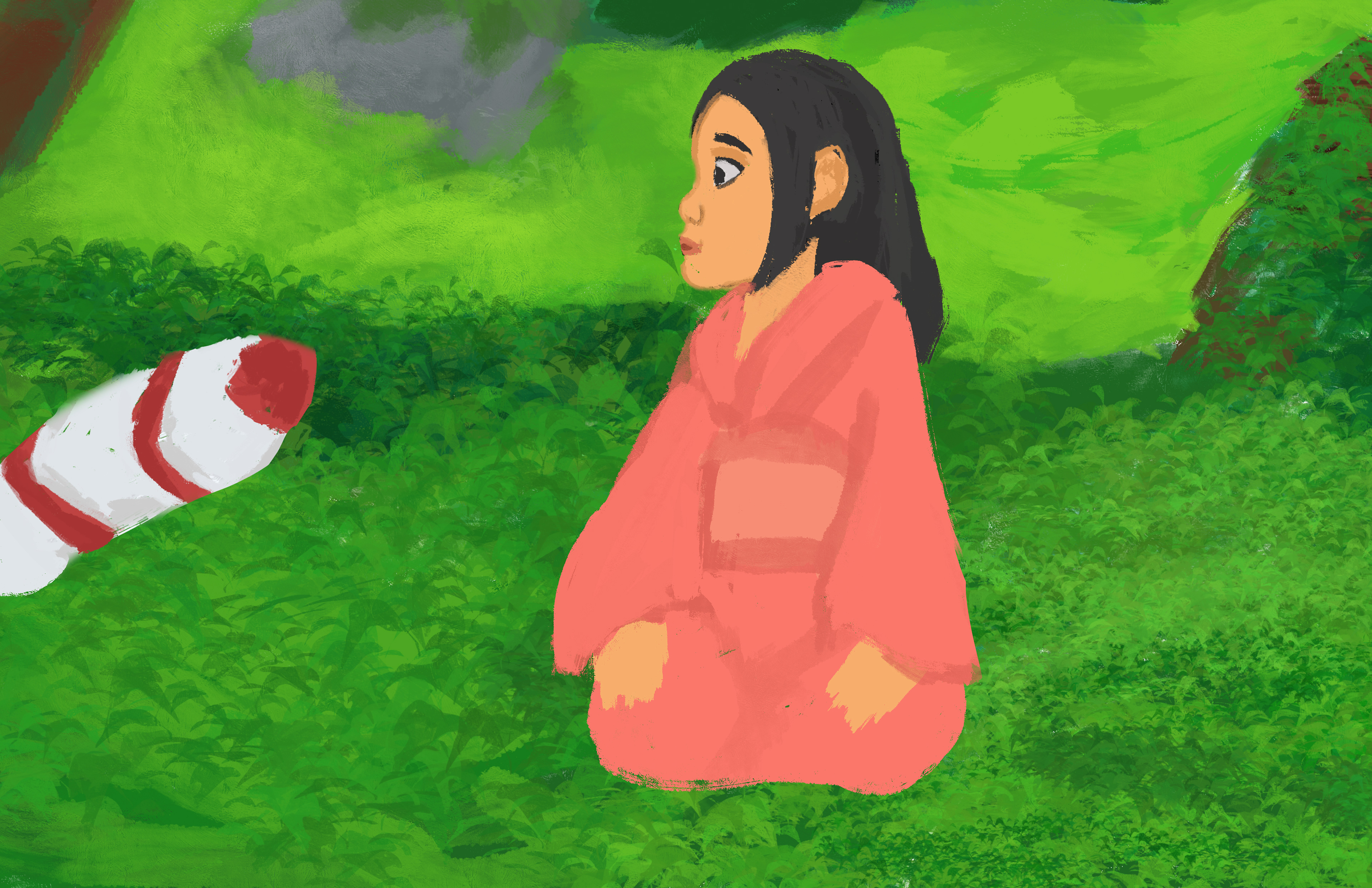 Moments later, the spirit turned and began to walk away, glancing back as if beckoning her to follow.