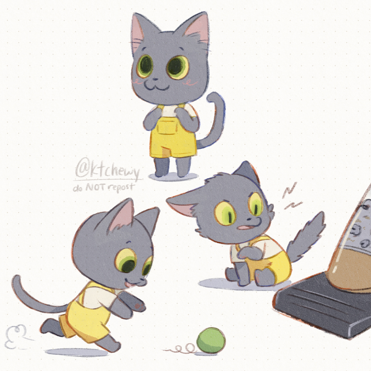 Depicting my kitten as a character