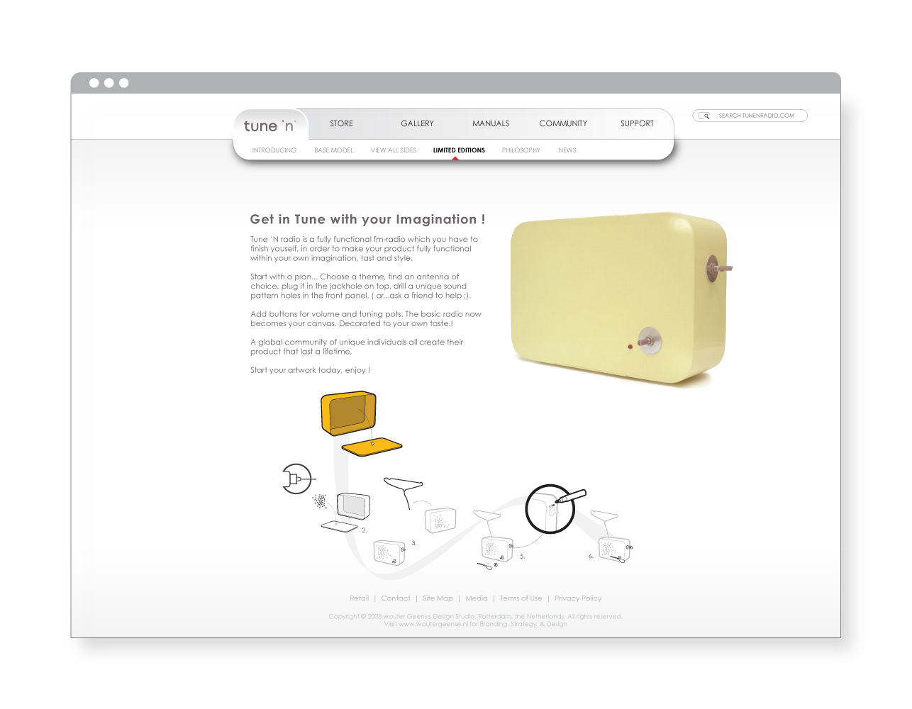 GTM strategy and eCommerce platform for Tune ‘n Radio with product manual startup guide by wouter geense