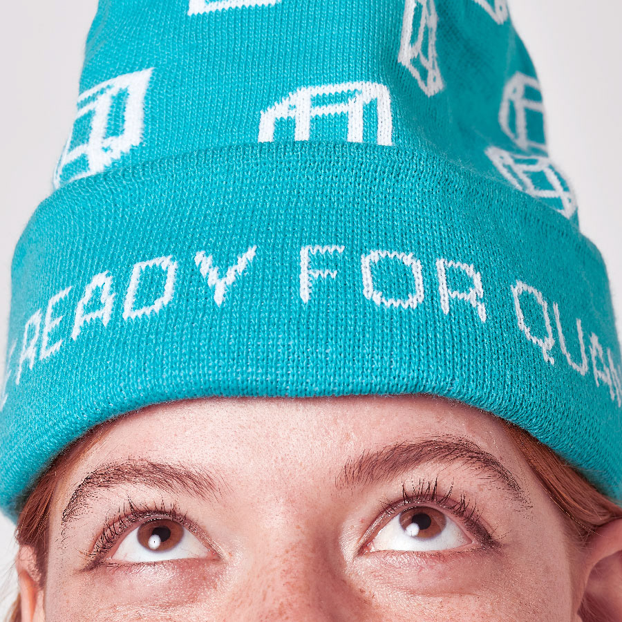 'Be ready for Quantum Winter' merchandise