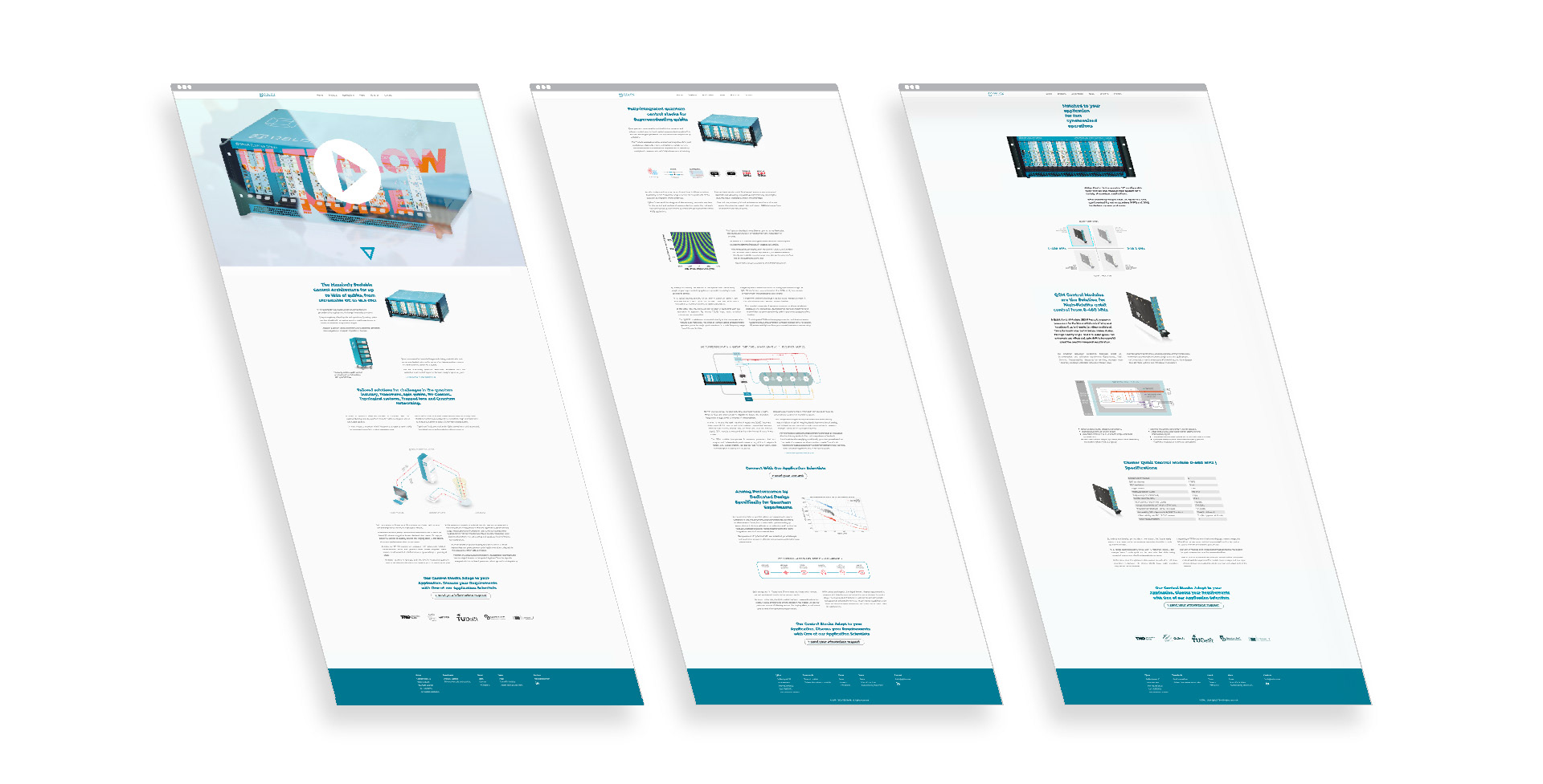 Digital designs, online marketing strategy, editorial content and illustrations for Qblox website by Wouter Geense Design Studio.