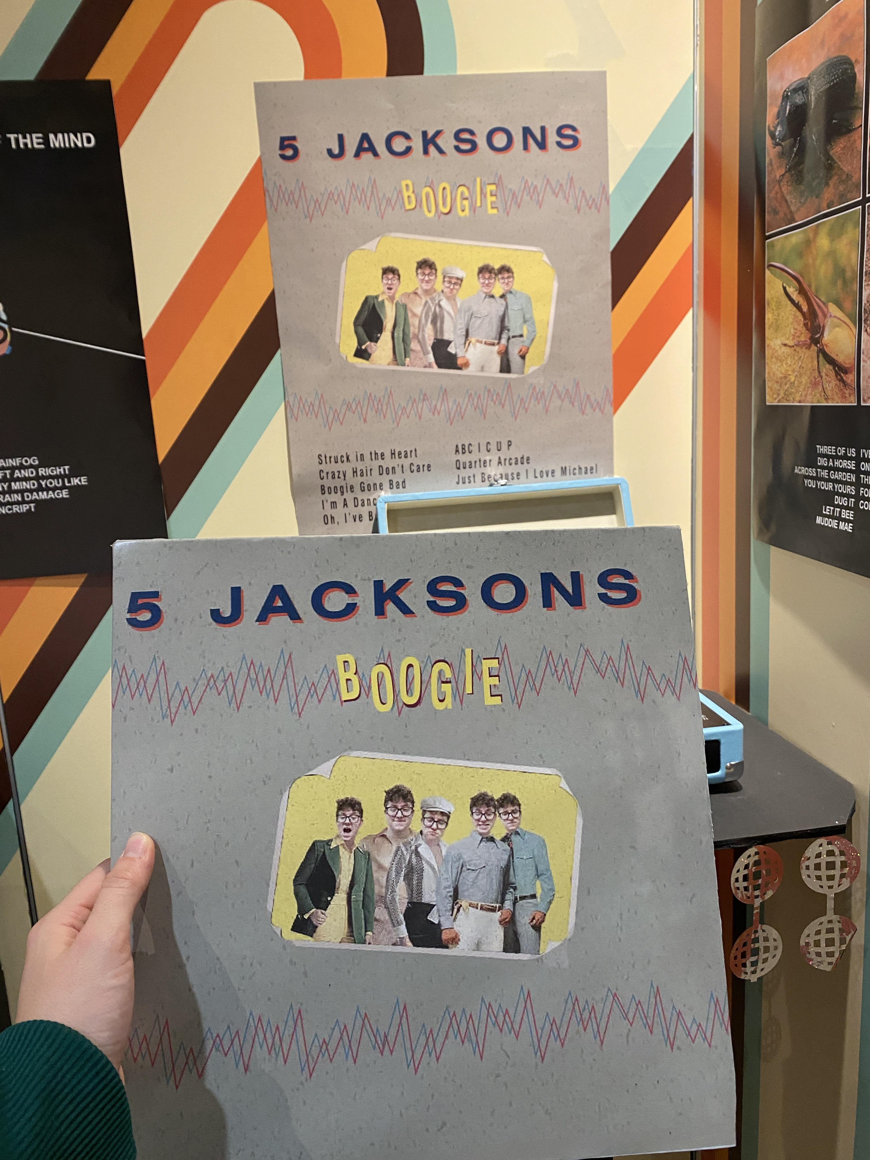 A twist on "The Jackson 5". Replaced with a student named Jackson in the design department.