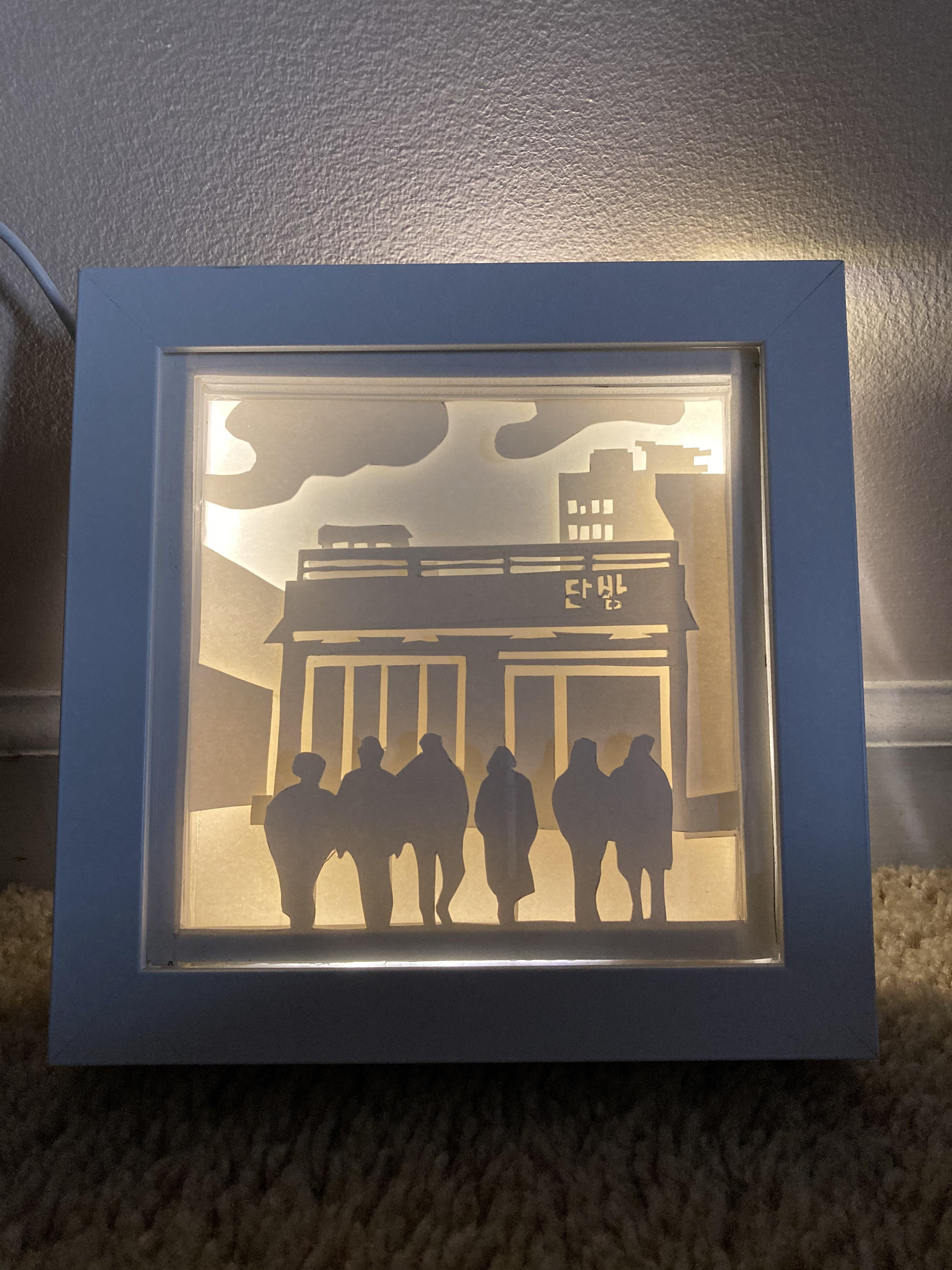 How to make Paper Cut Light box Spirited Away with color paper