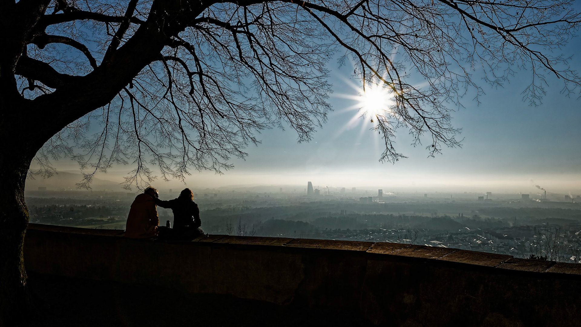 Wintersonne auf der Tüllinger Höhe