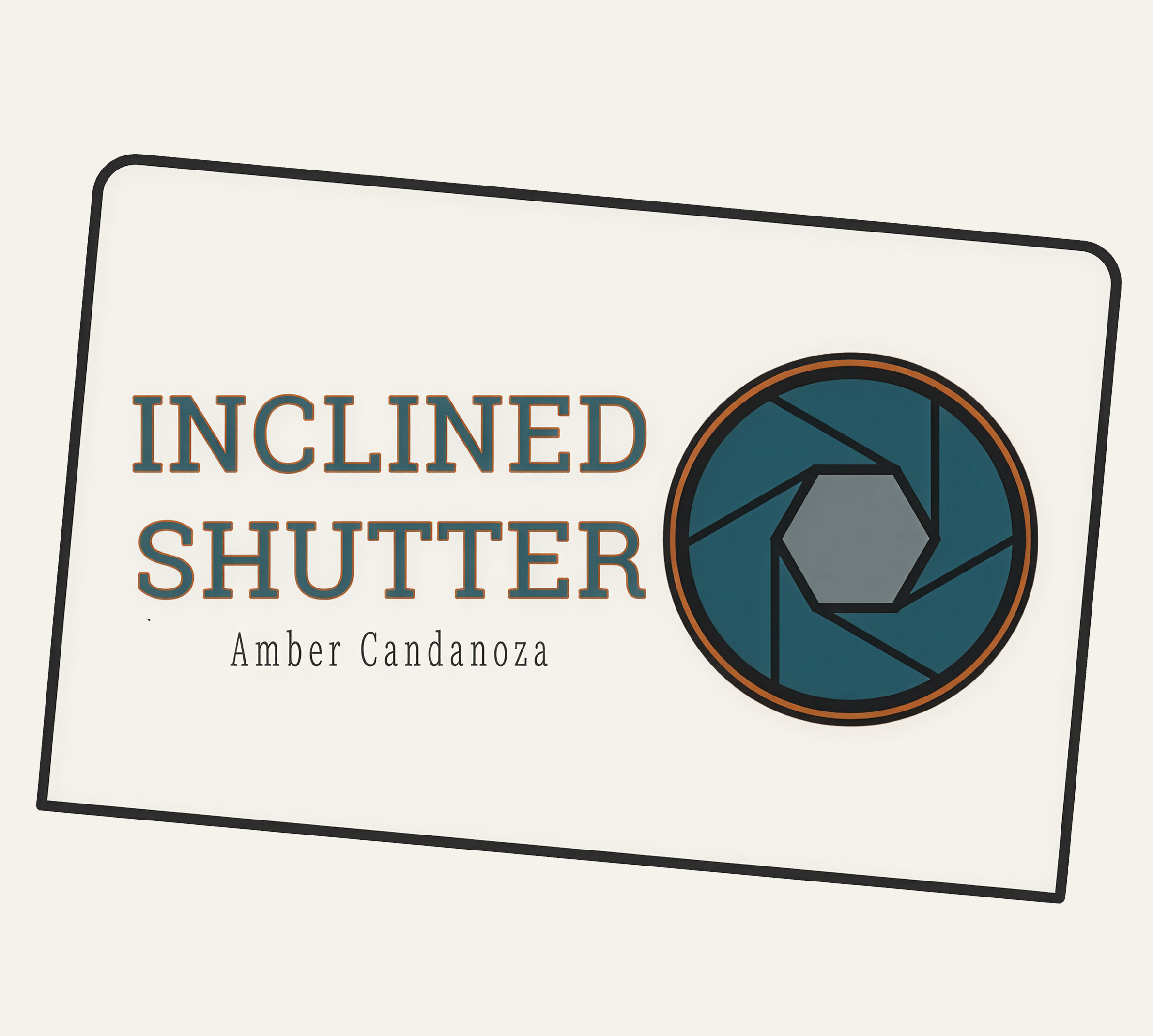 photographer logo, inclined plane