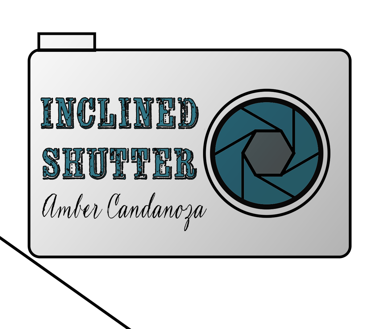 photographer logo, inclined plane