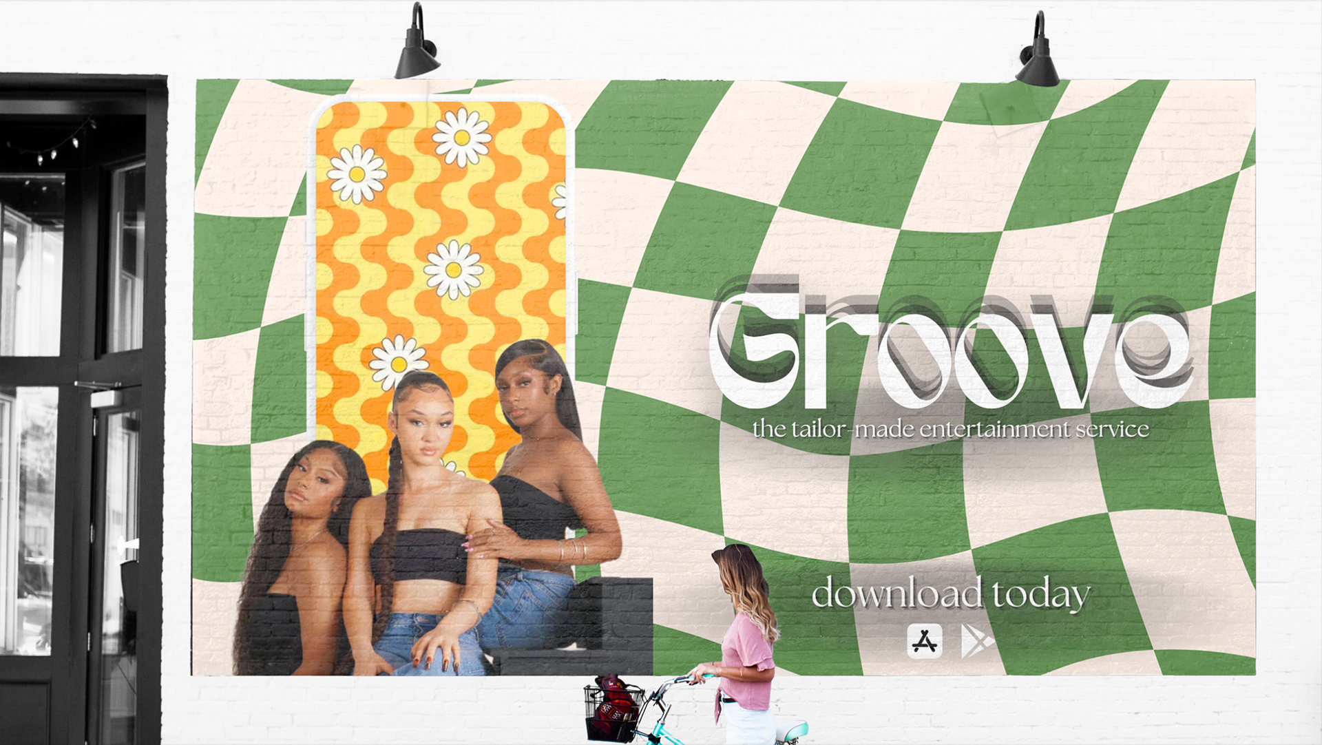 THIS ADVERT FOCUSES ON POPULAR RISING BRITISH GIRL GROUP FLO POSING FOR THE COVER ART OF THEIR DEBUT EP ‘THE LEAD’ IN 2022 .