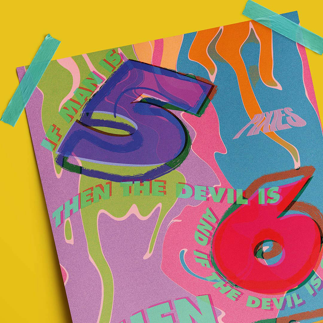 Close up of "Monkey Gone to Heaven" poster.