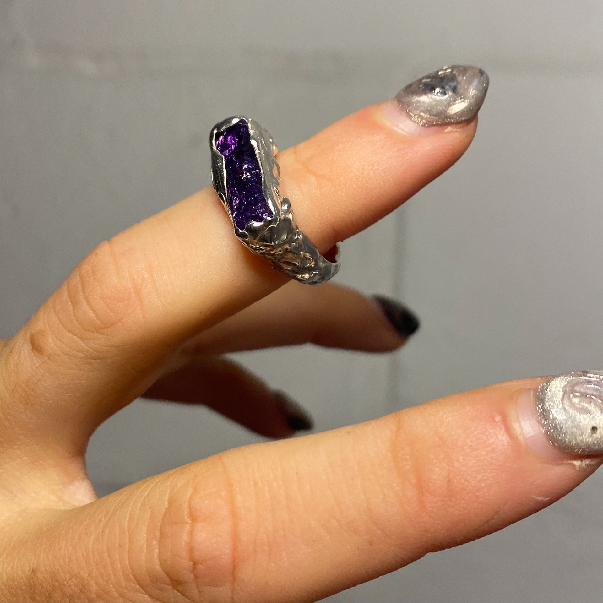 Texture Ring with CZ
