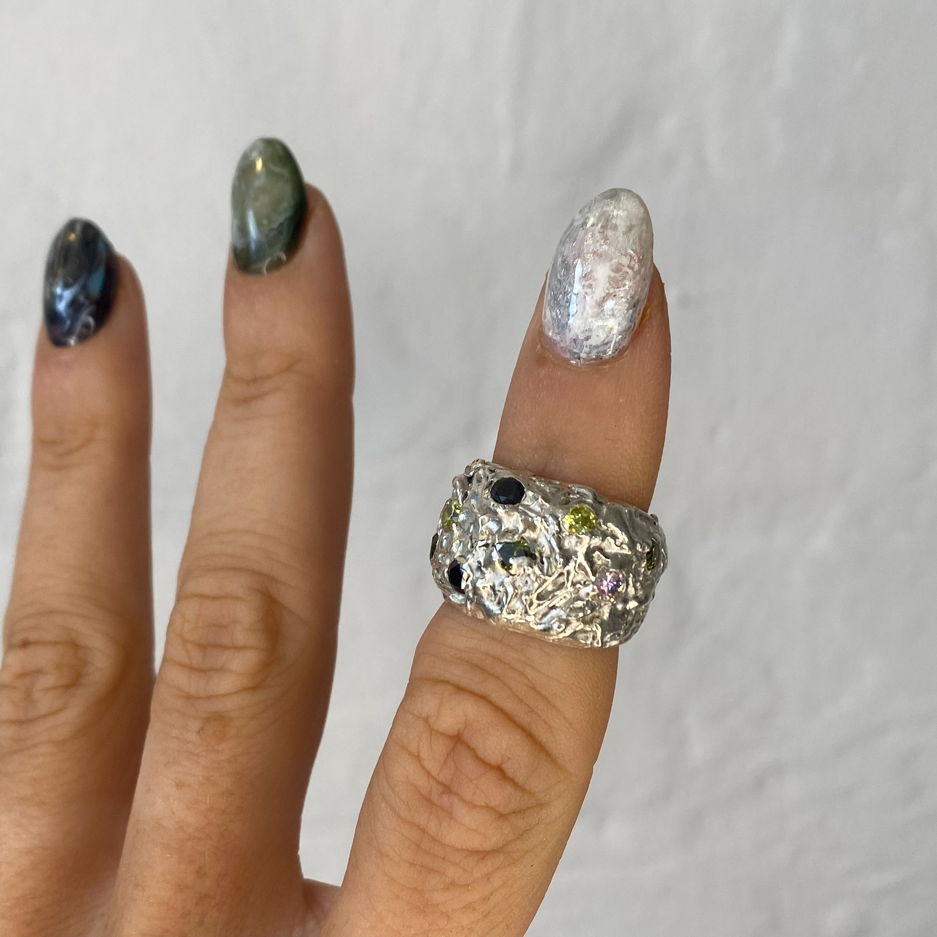 Texture Band with collection of CZs