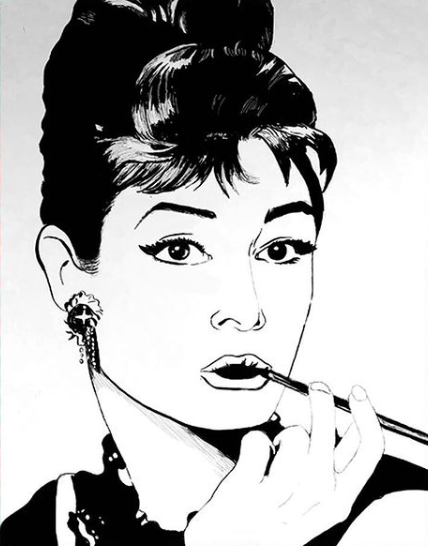Audrey Hepburn, graphite