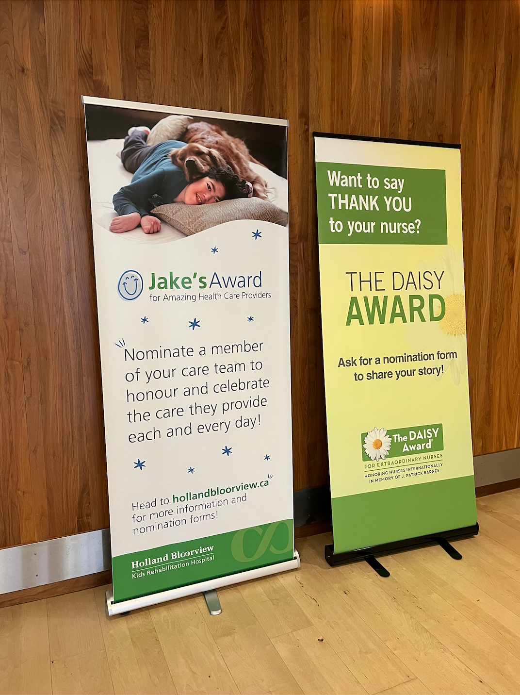 Retractable Banner displayed at Holland Bloorview