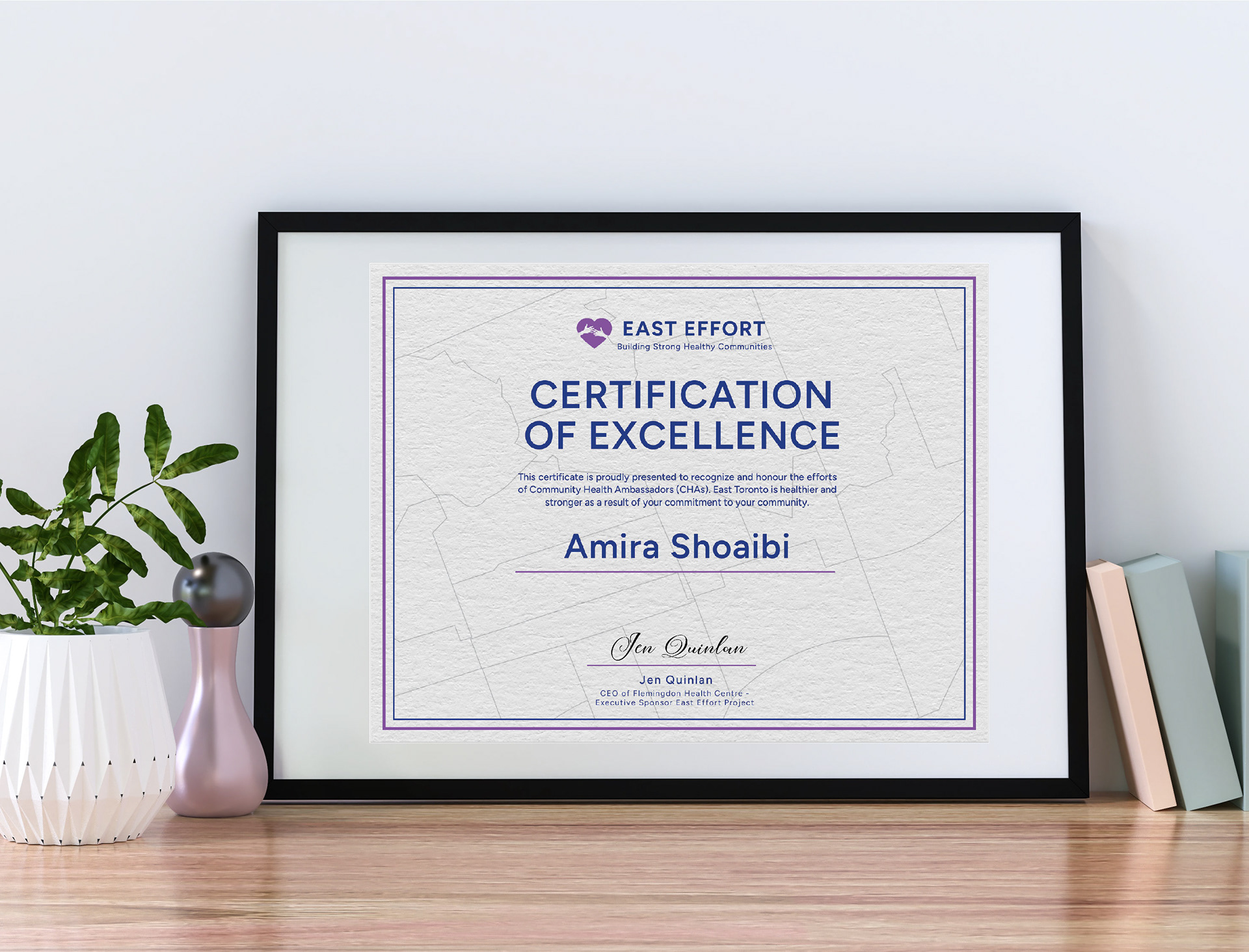 Certificate in Frame