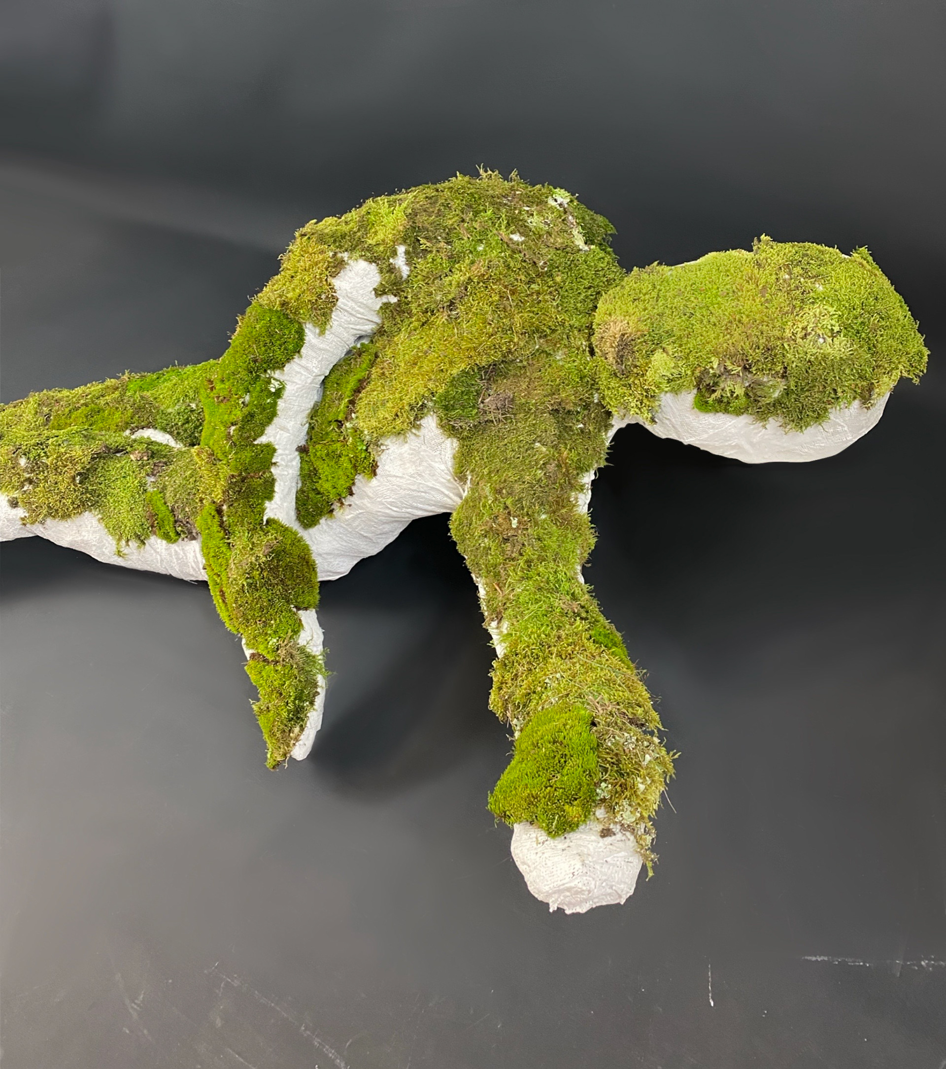 'Moss Man' - life size plaster model covered in natural moss