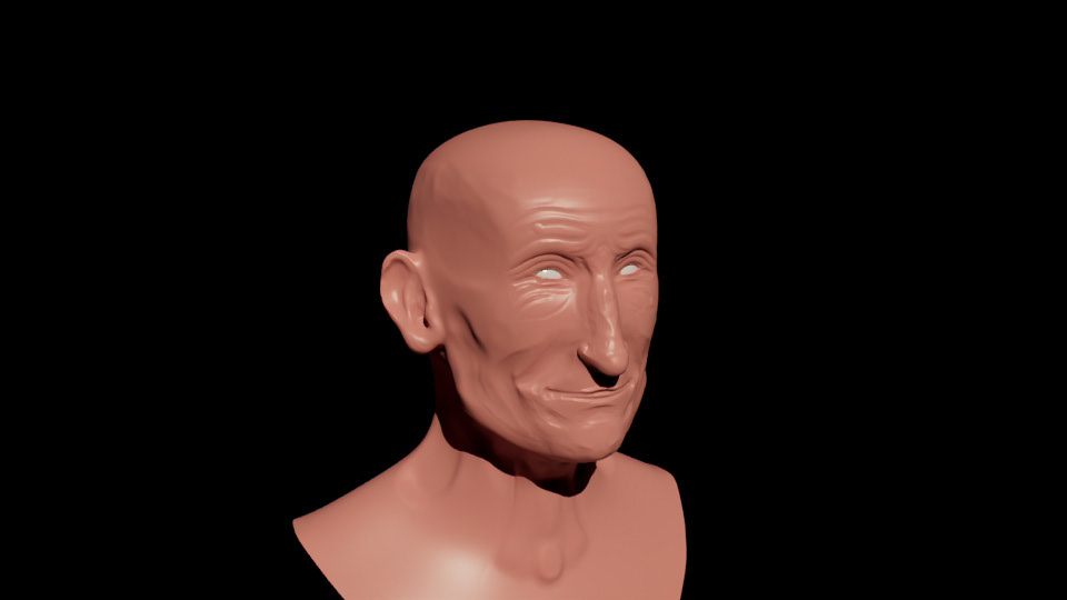Head Render - Clay Subsurface