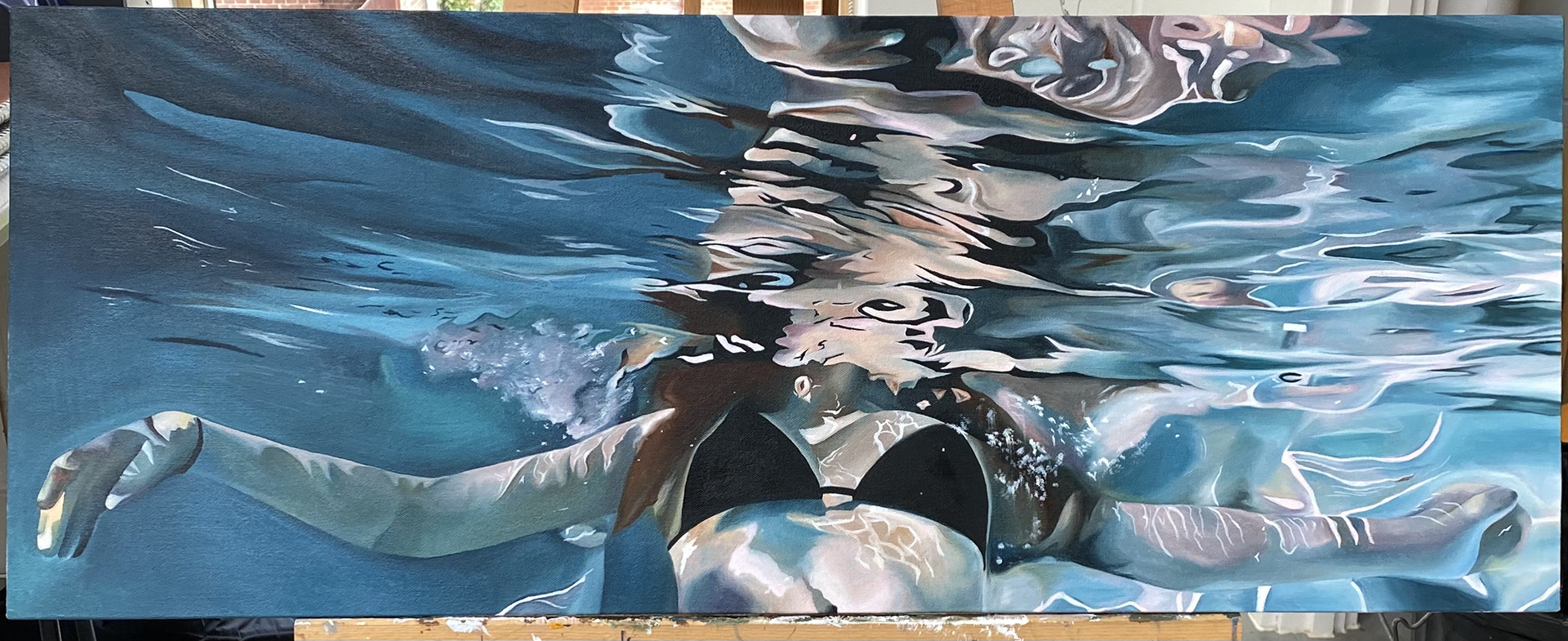 Floating Underwater - Oil Paint on Canvas. Total 15 Hours Timed