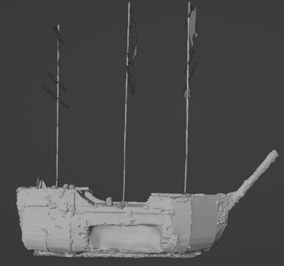 Reality Capture of foam crafted boat