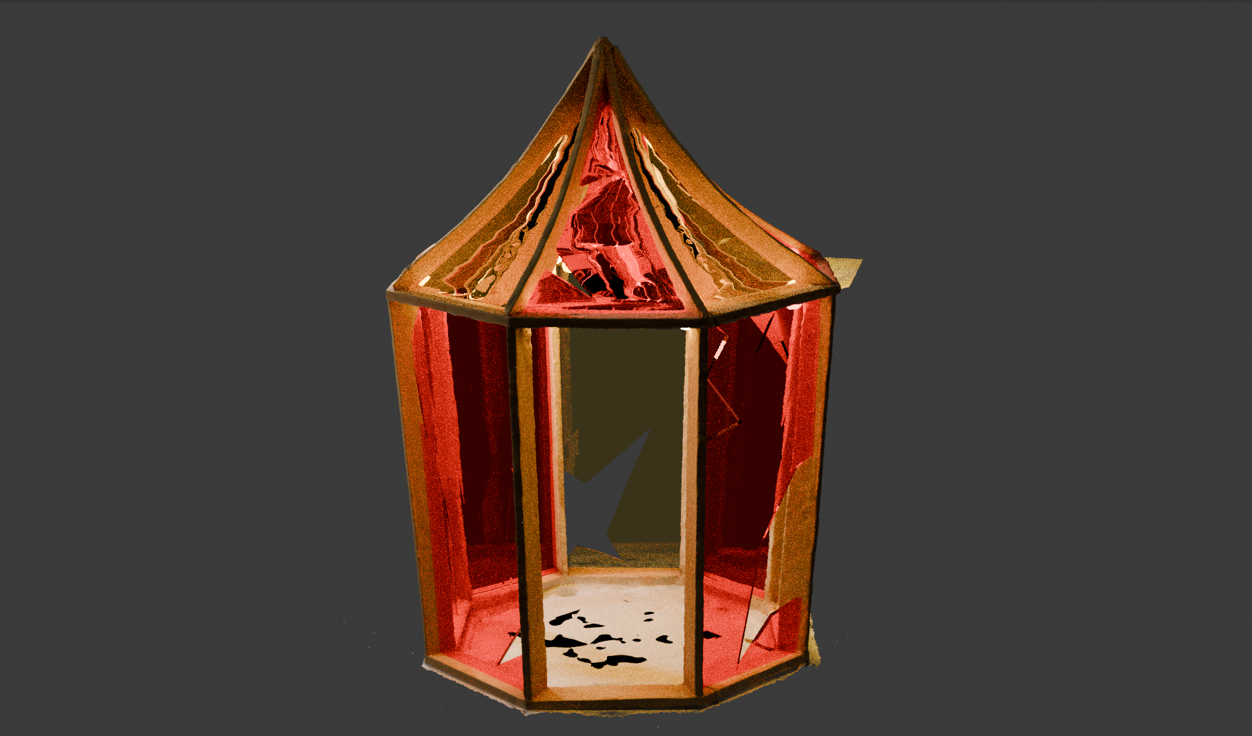 Cracked Glass Circus Model: Reality Capture edited in Blender with boolean edits