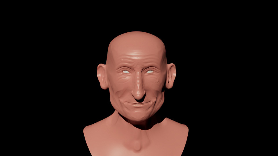 Head Render - Clay Subsurface