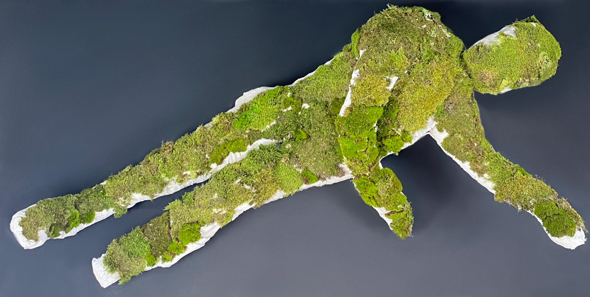 'Moss Man' - life size plaster model covered in natural moss