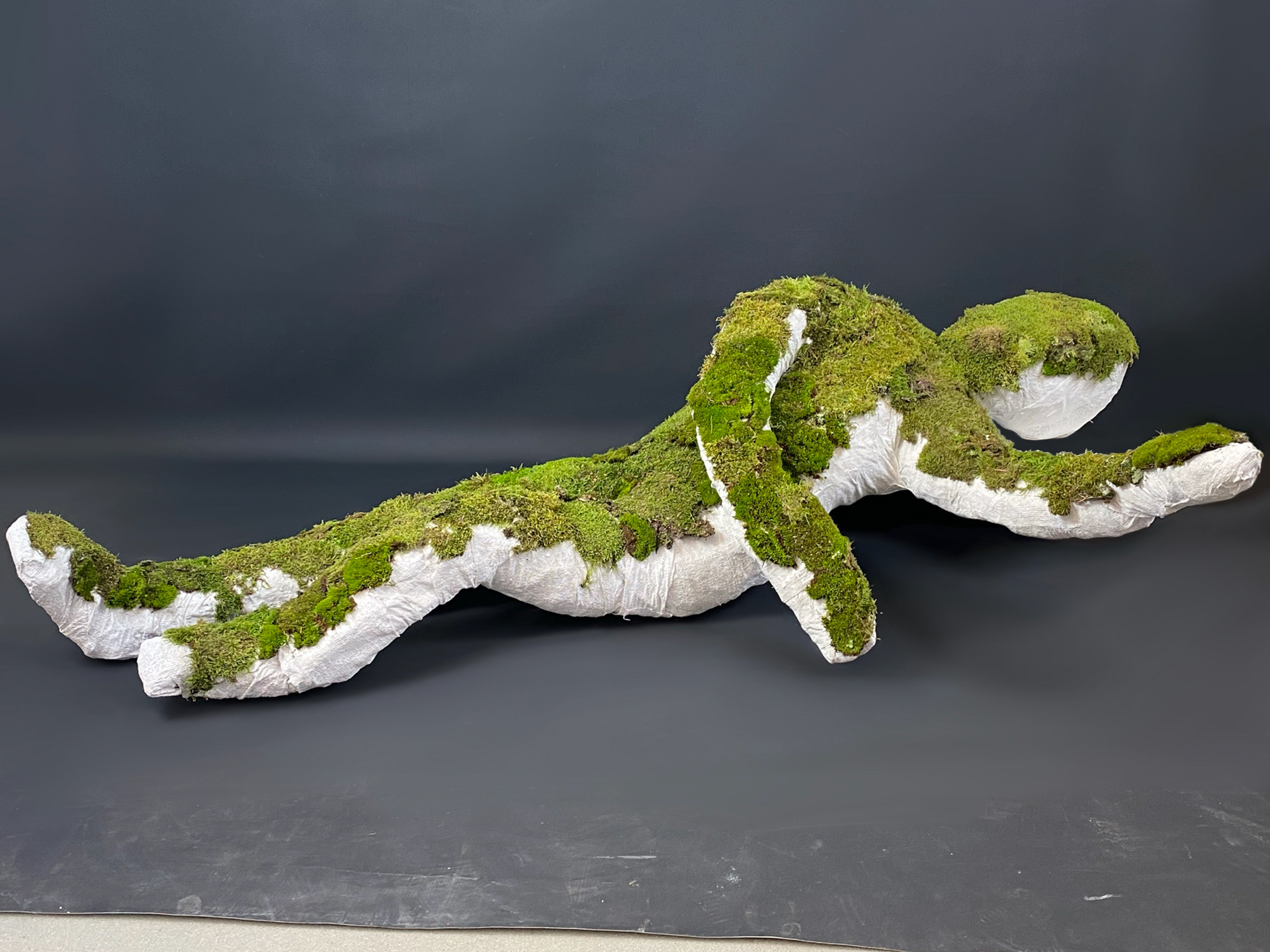 'Moss Man' - life size plaster model covered in natural moss