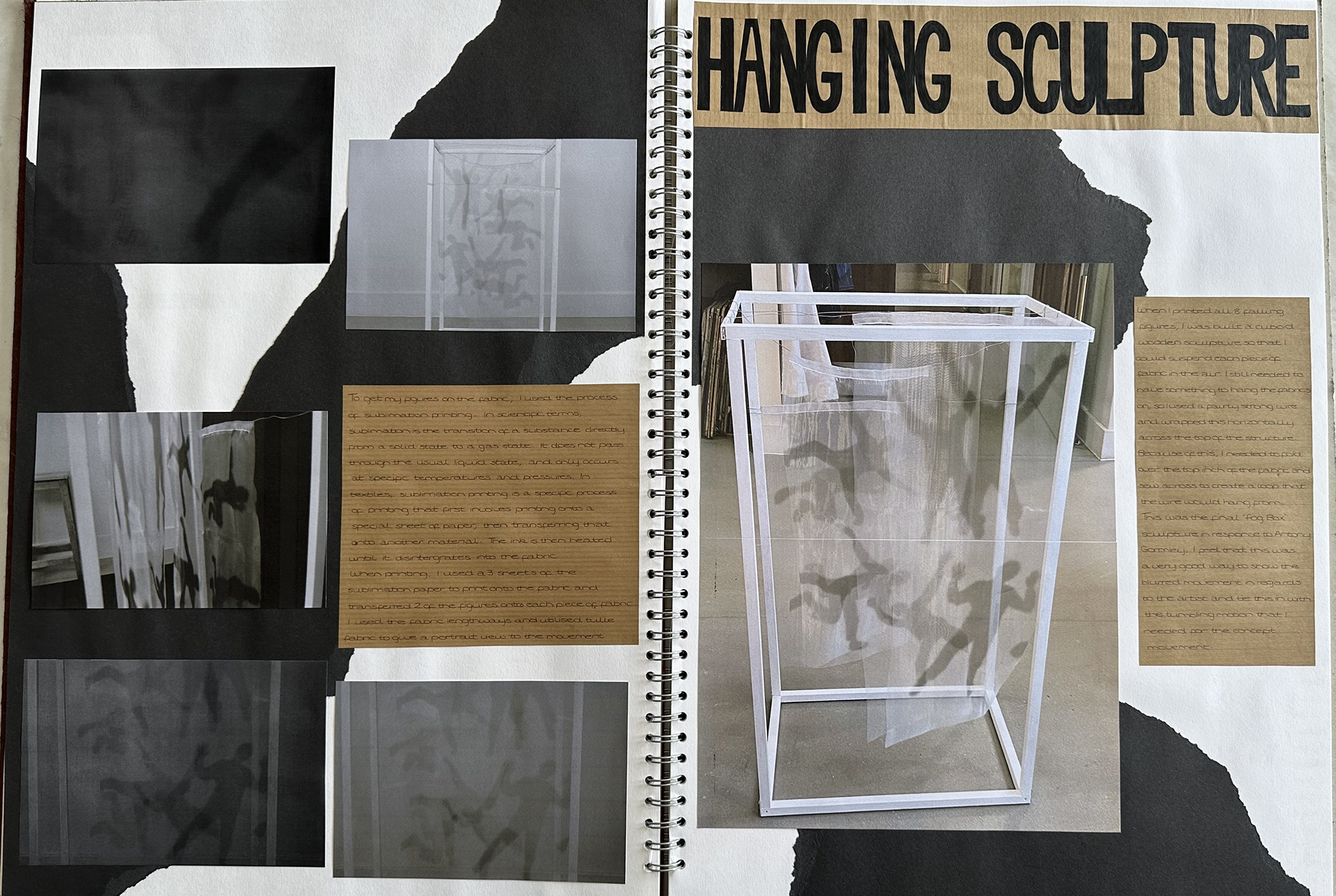 Falling, Hanging Sculpture - Process Record