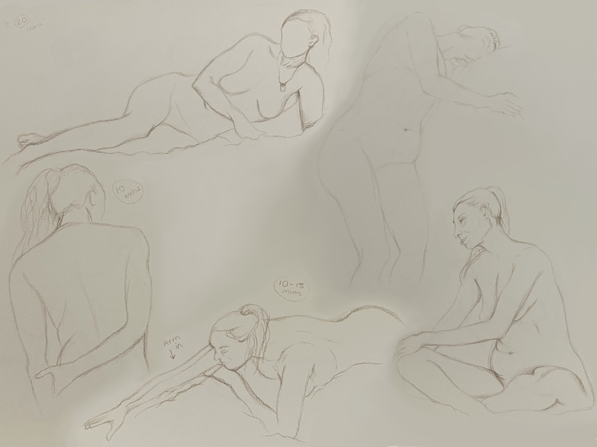 Life Drawing Class. 10-20 minutes