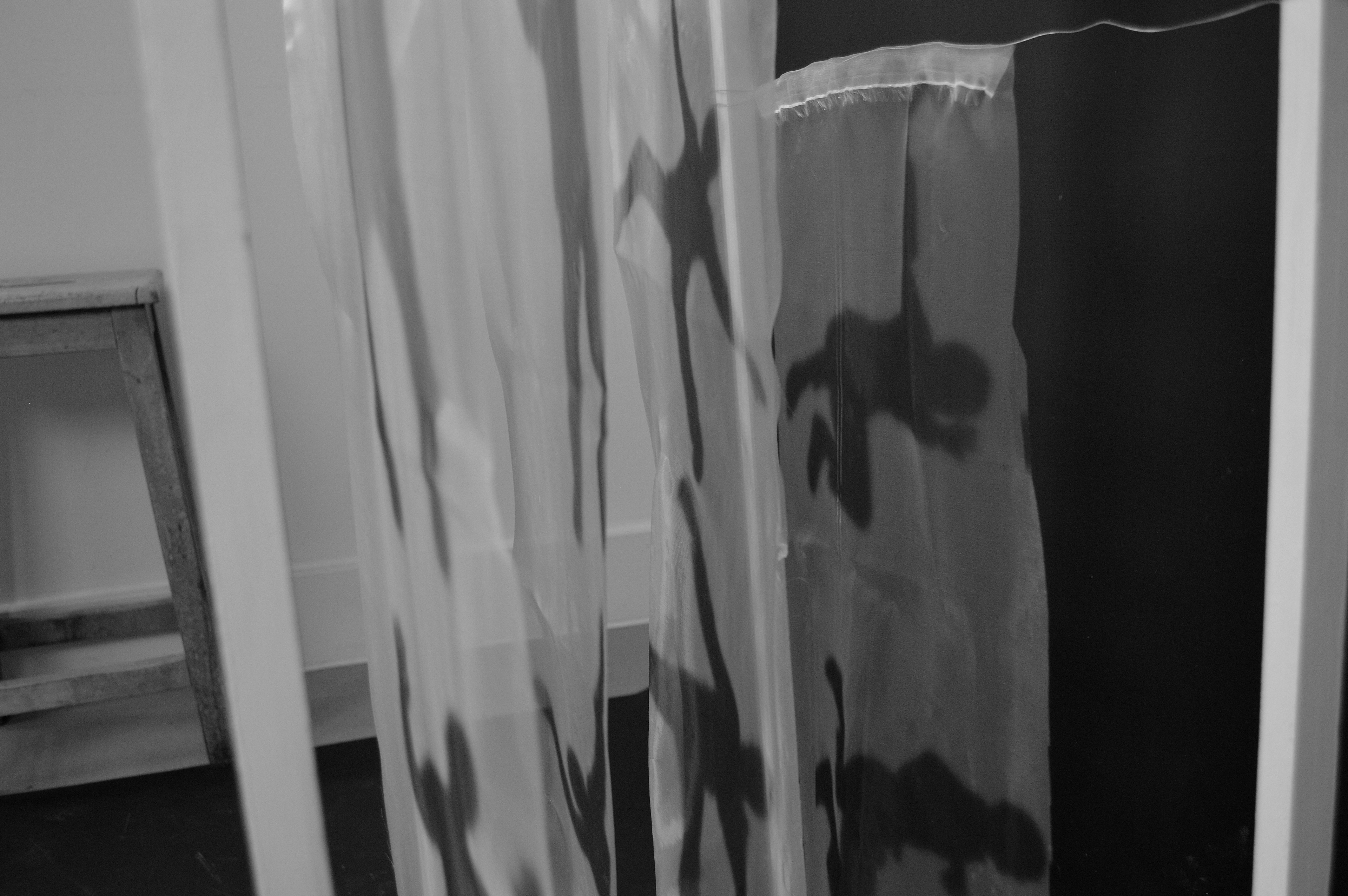 Chiffon Sculpture - Falling, Side View