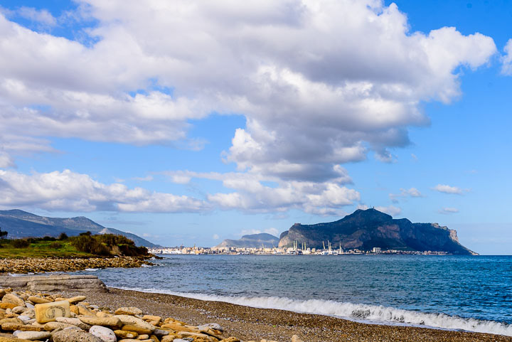 Monte Pellegrino Visto dalla Bandita. Palermo Italy, Gennaio 2022