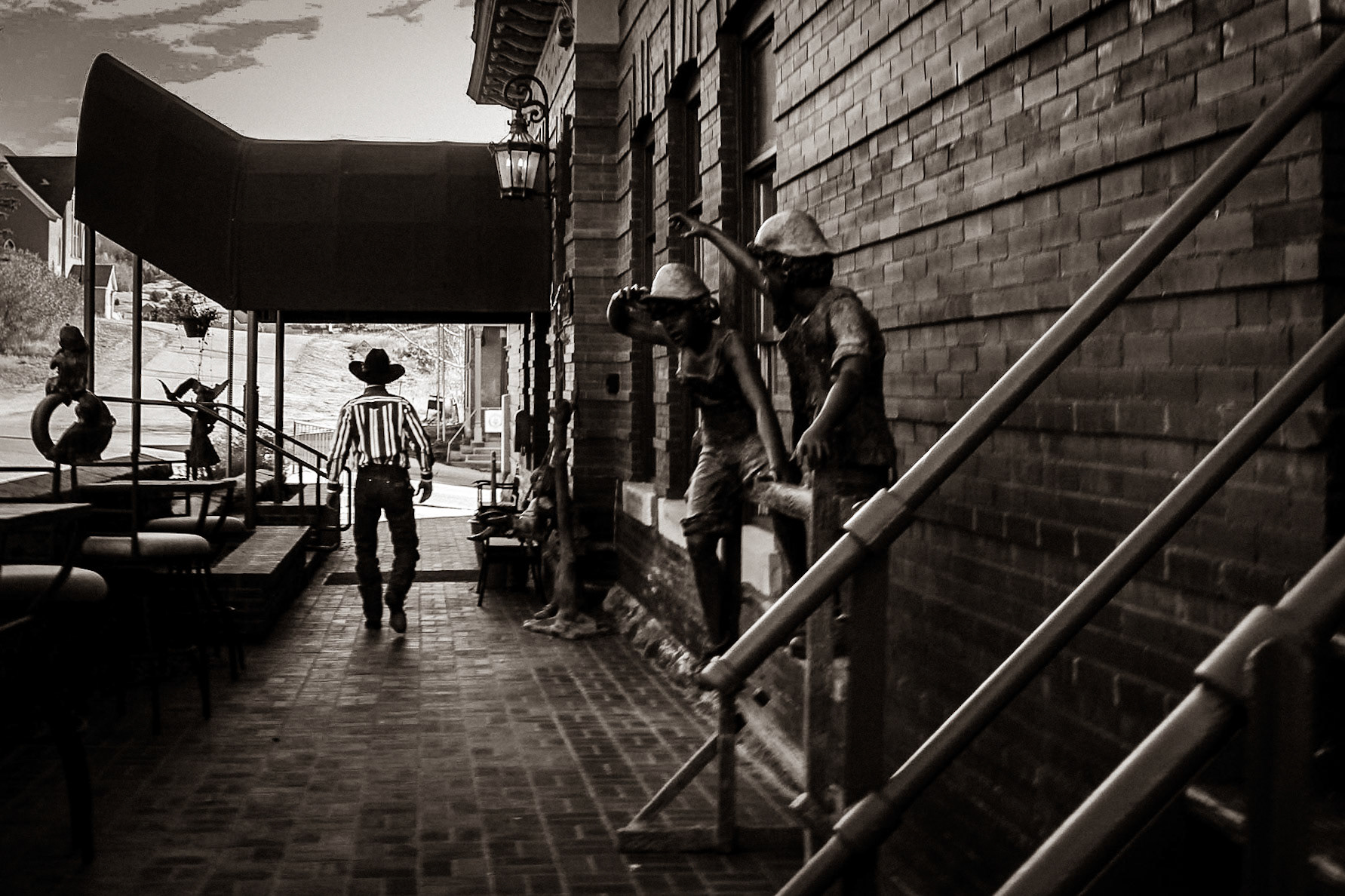 Old Cowboys still roam the streets of Cripple Creek, Colorado