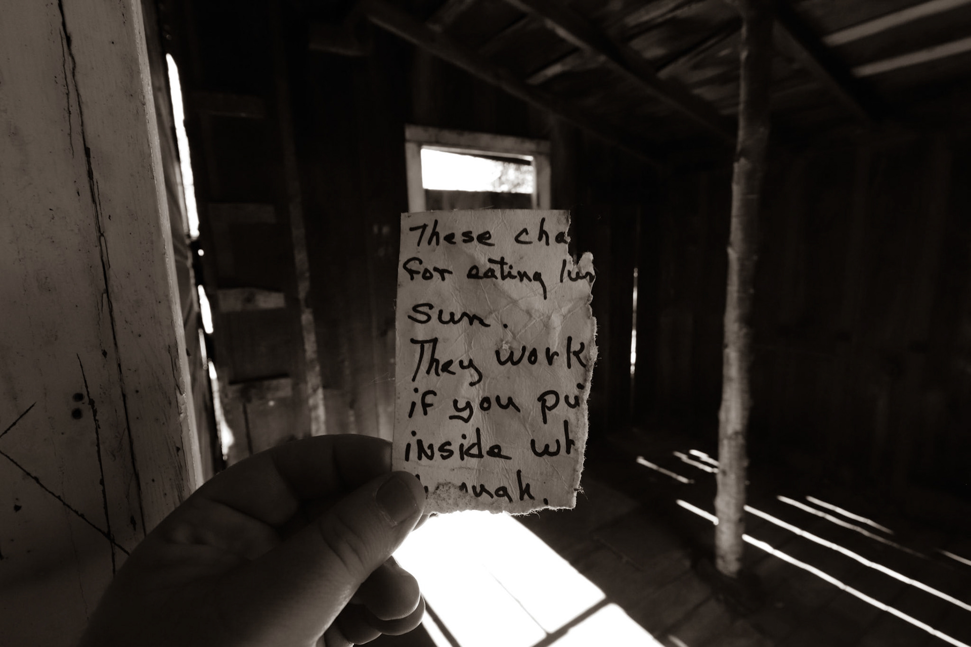 Note found in the 