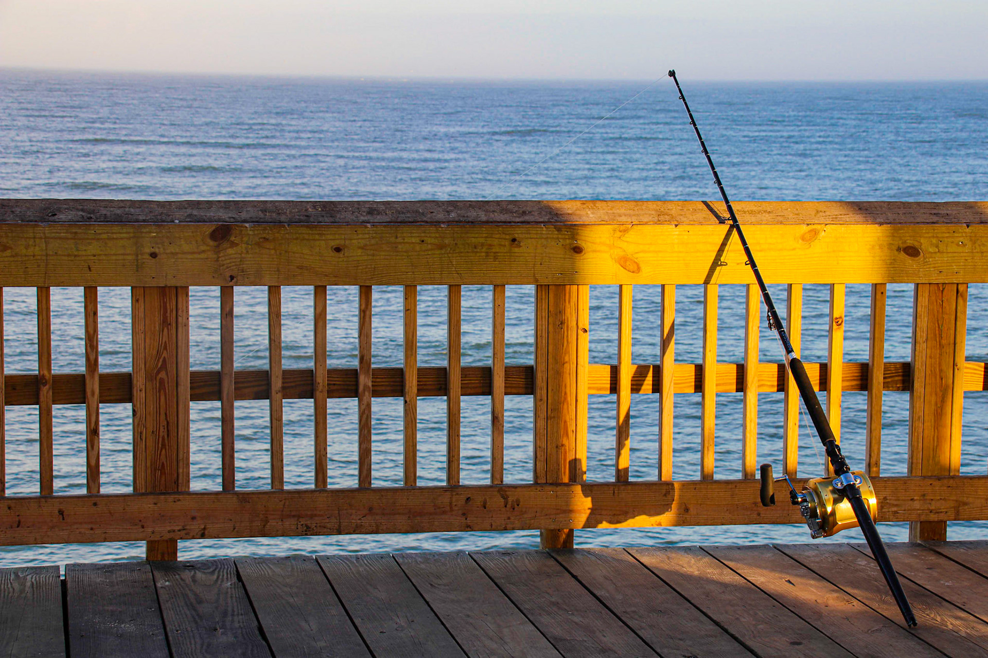Fishing at Sunset - Tybee Island, Georgia