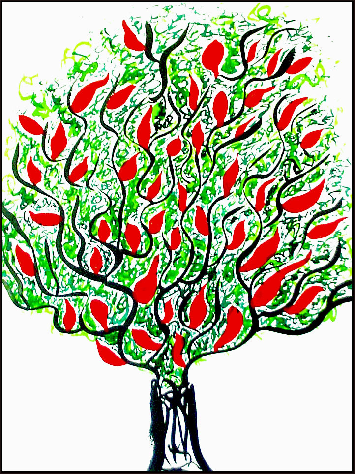 L'arbre 7, encre sur papier: 46x61