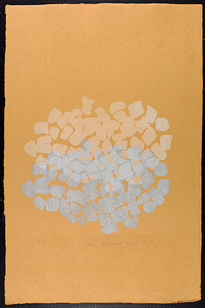 «Intersection», variation,  2017. Lithographie originale sur papier d’un format total de 32x 50cm . Numérotée de 1 de 2 et signée au crayon par l'artiste.