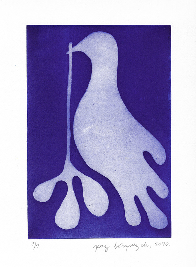 "La paix" var. fond violette